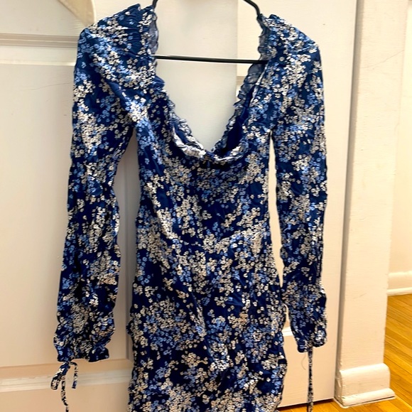 FashionNova Through The Garden Rushed Mini Dress - Picture 3 of 4